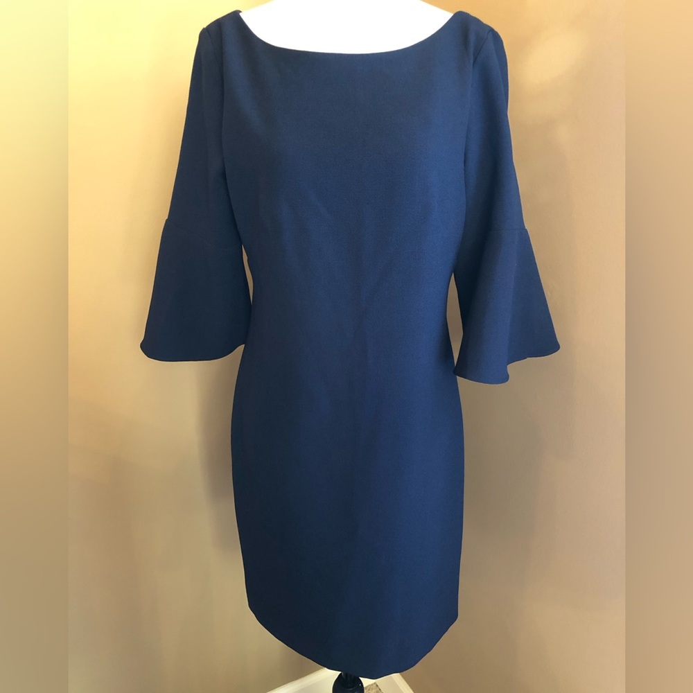 Navy Vince Camuto Dress with V-Neck Back